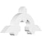 Ekena Millwork Ericson Architectural Grade PVC Gable Bracket, 36"W x 16 1/2"H x 4"D x 4"F, 11/12 Pitch GBP036X17X0404ERI00 - alternate 1